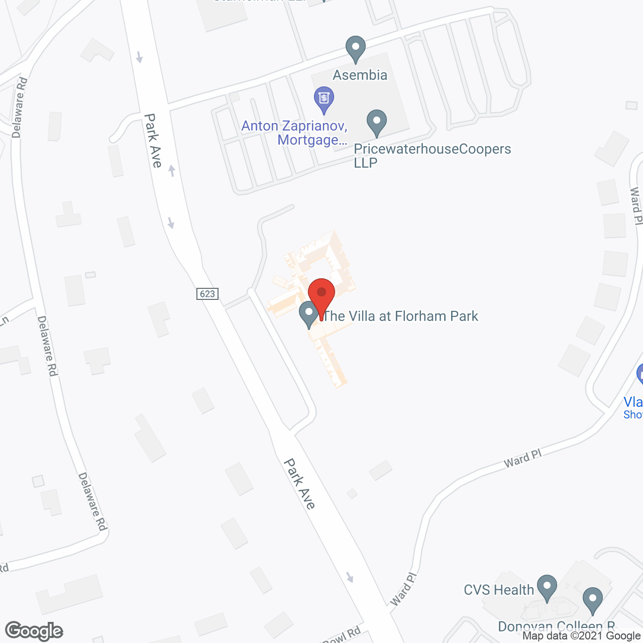 The Villa at Florham Park in google map