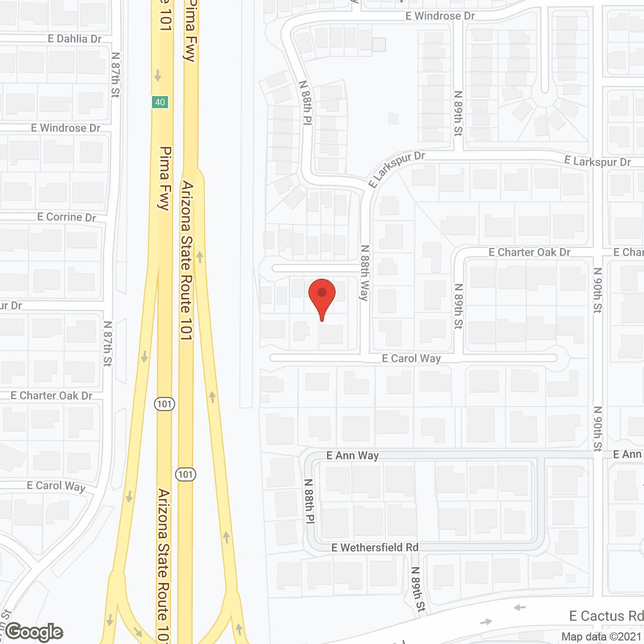 HomeWell Care Services of Scottsdale, AZ in google map