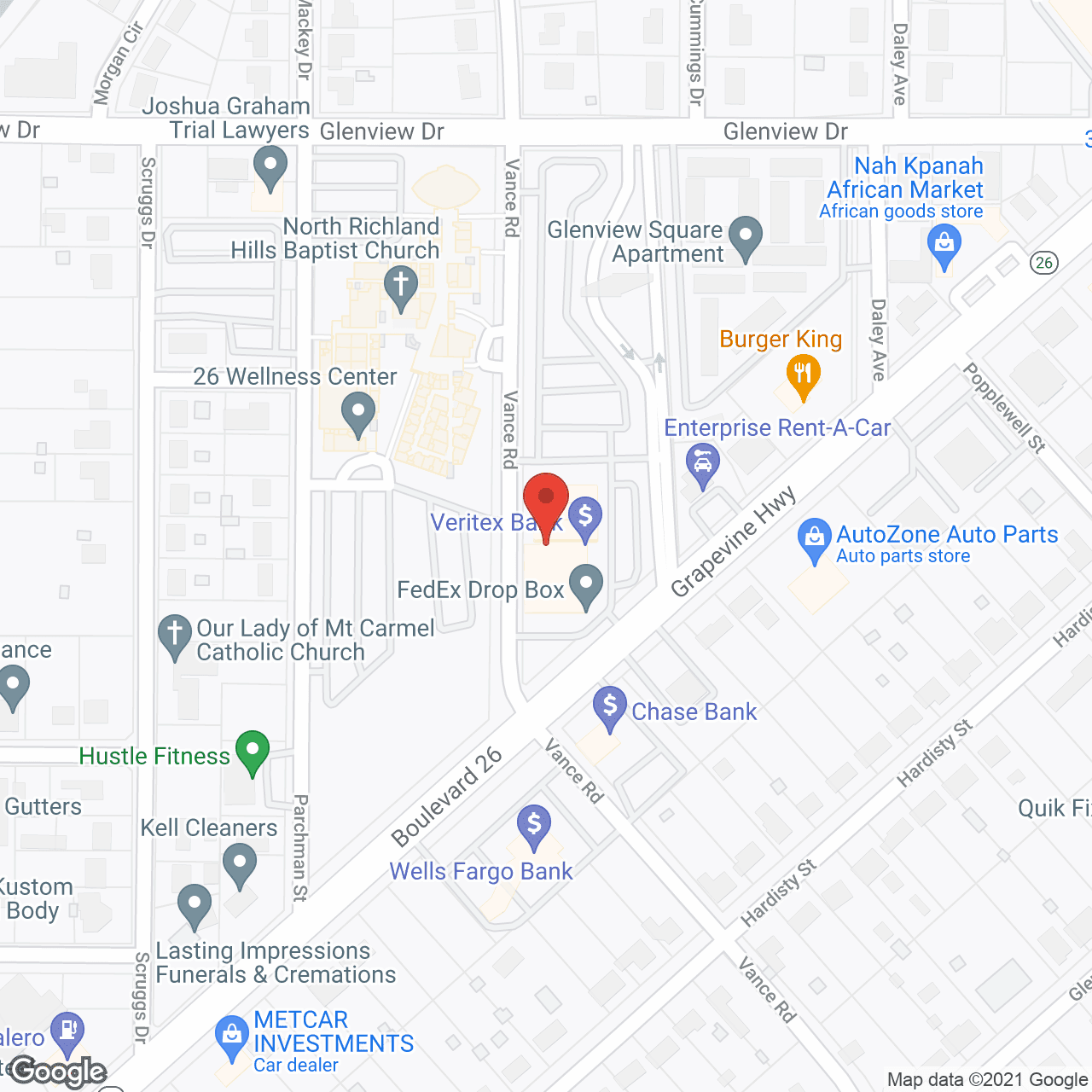 Canton Oaks in google map