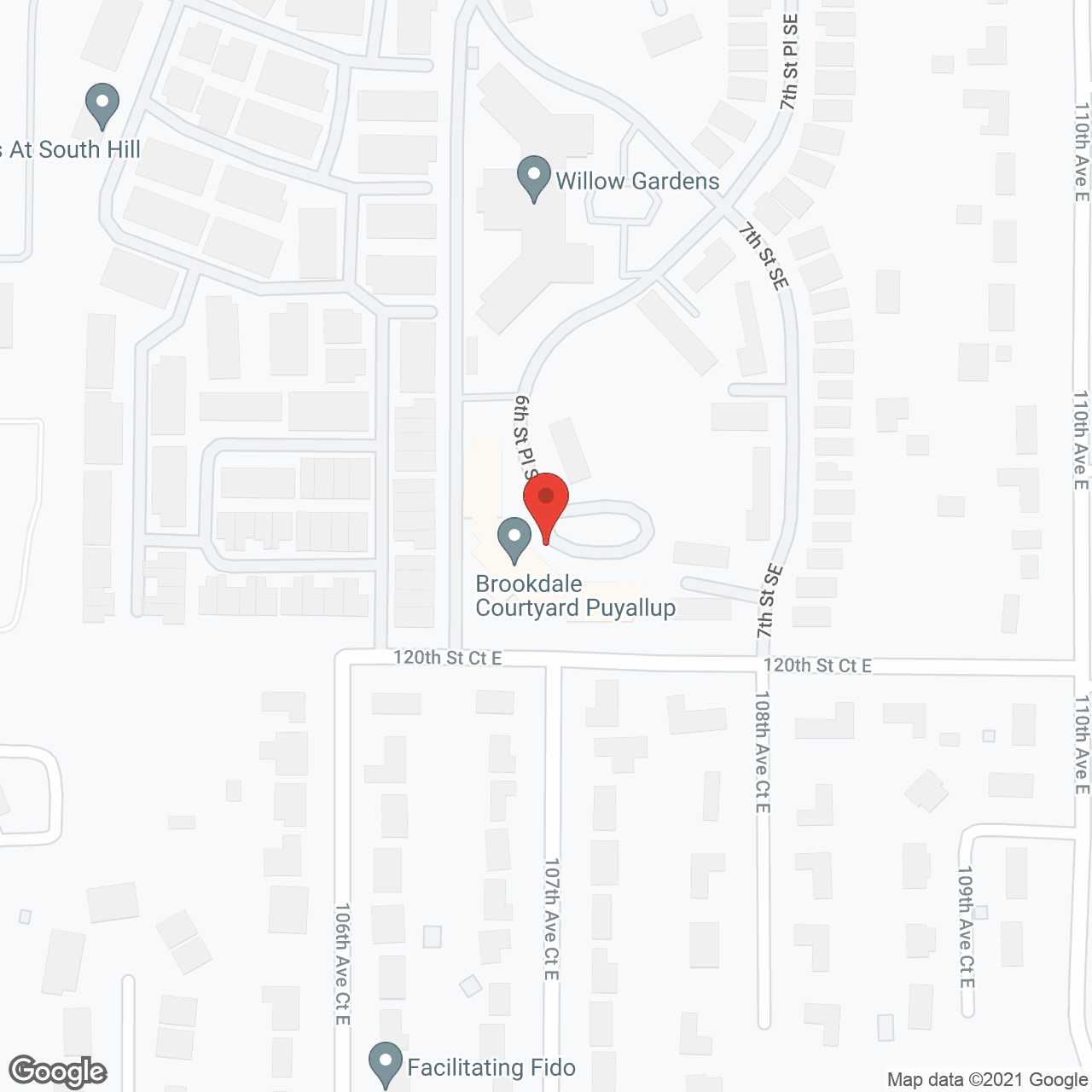 Brookdale Courtyard Puyallup in google map