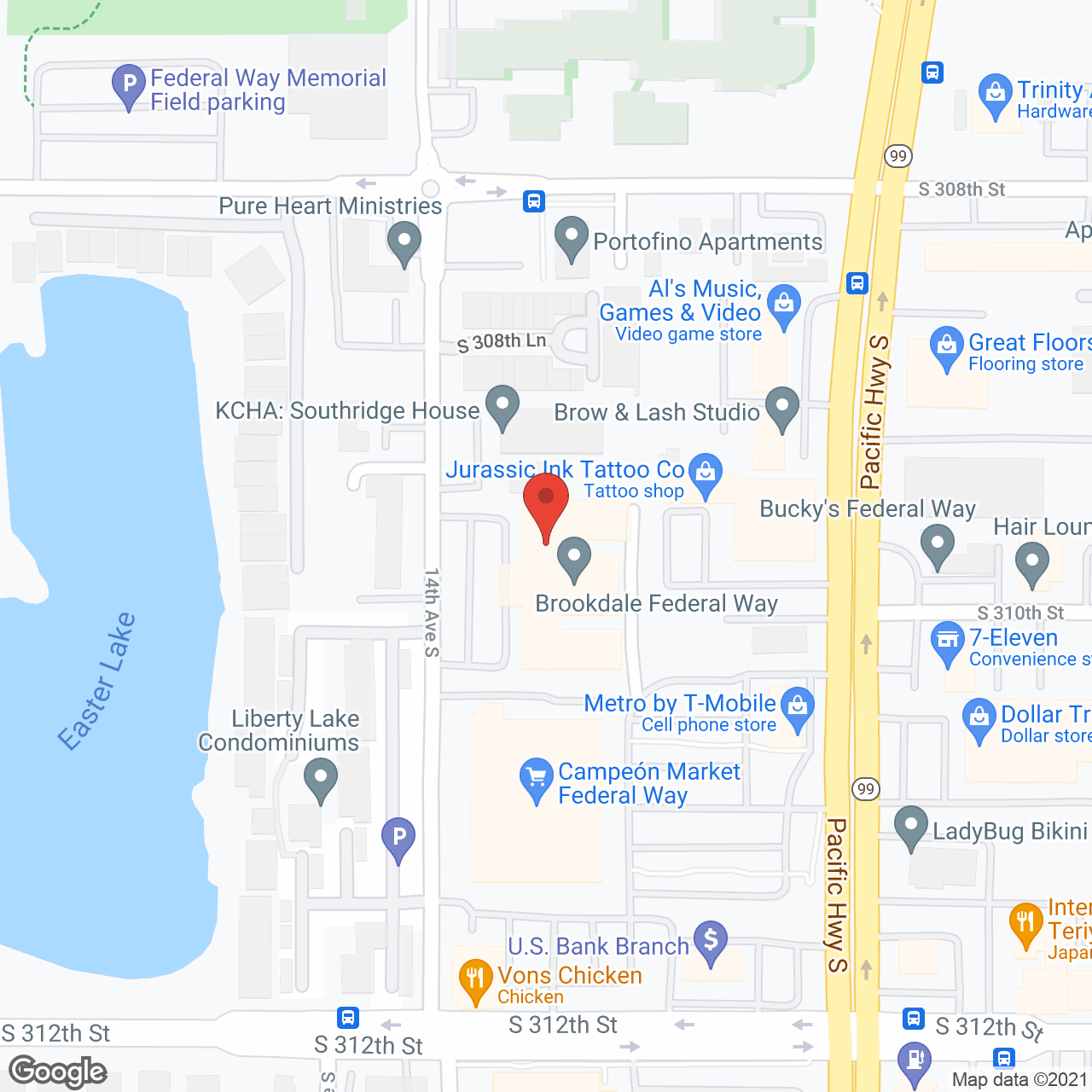 Brookdale Federal Way in google map