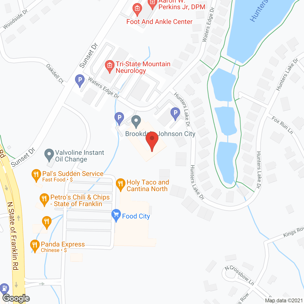 Brookdale Johnson City in google map