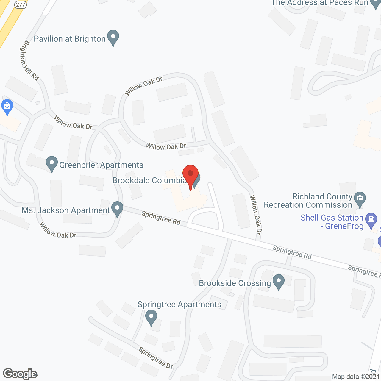 Brookdale Columbia in google map