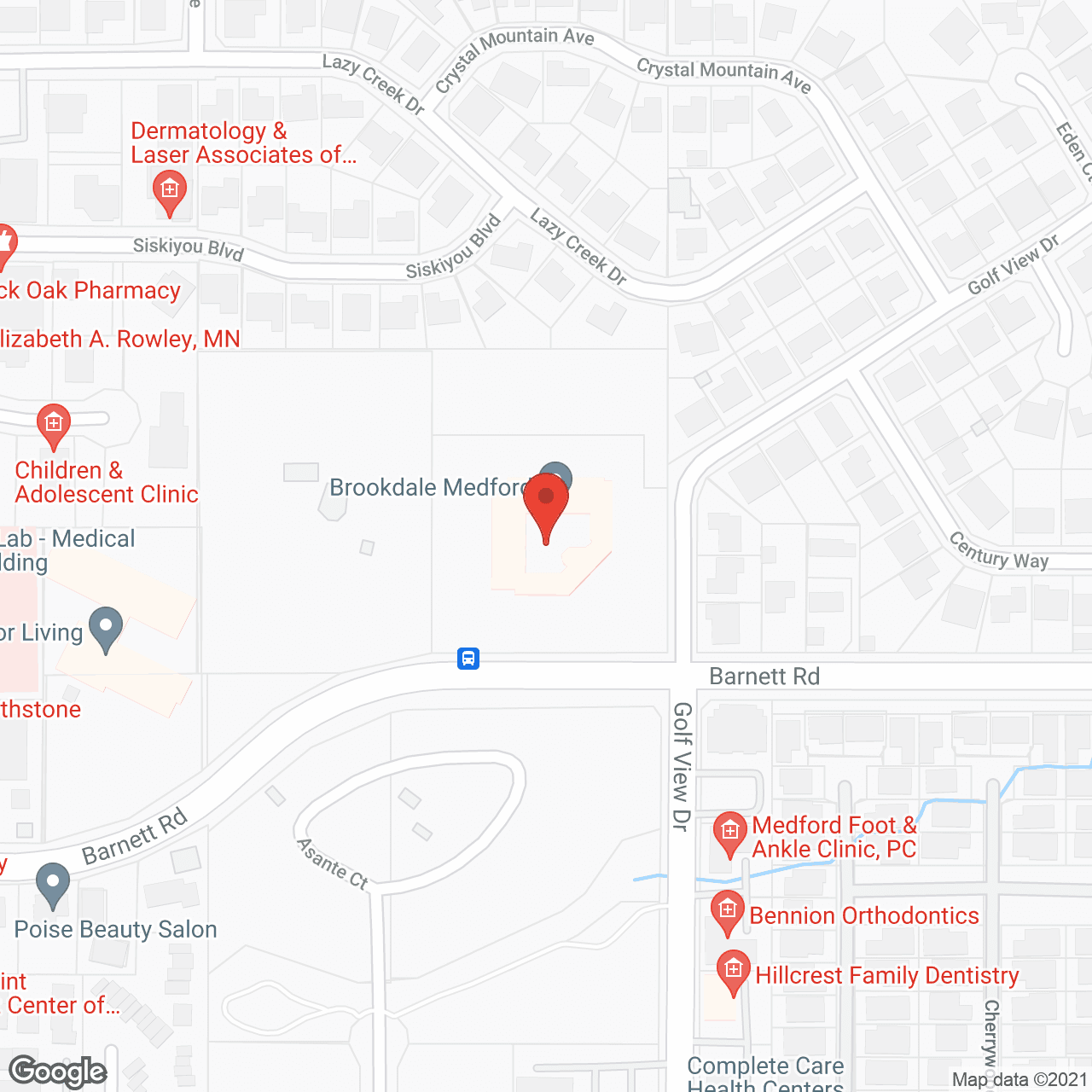 Brookdale Medford in google map