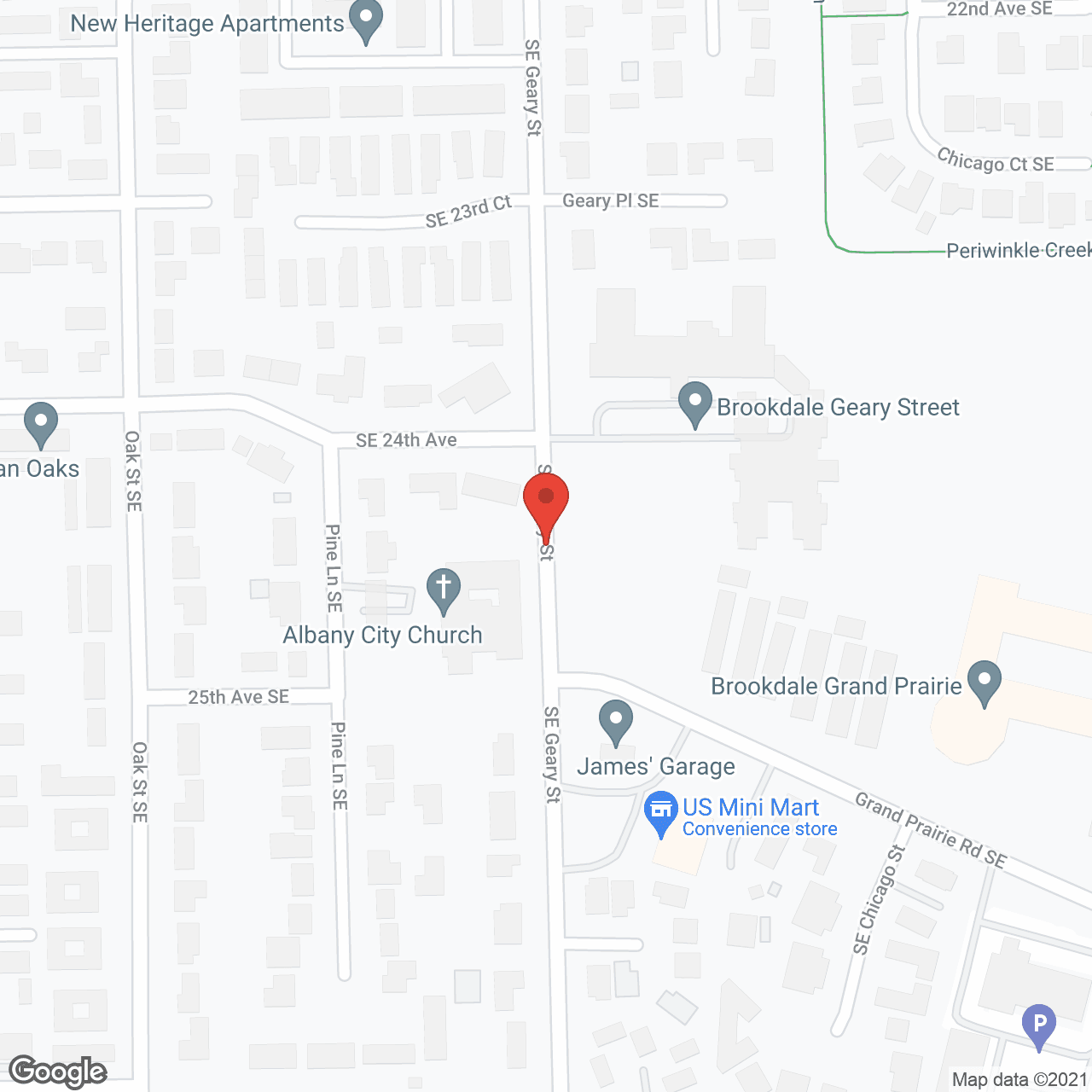 Brookdale Geary Street in google map