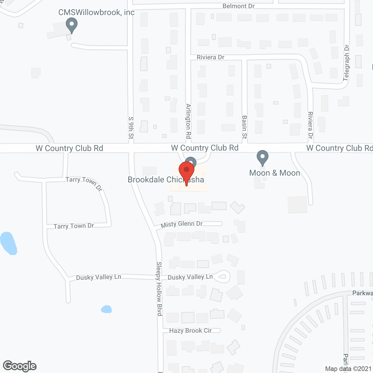 Brookdale Chickasha in google map