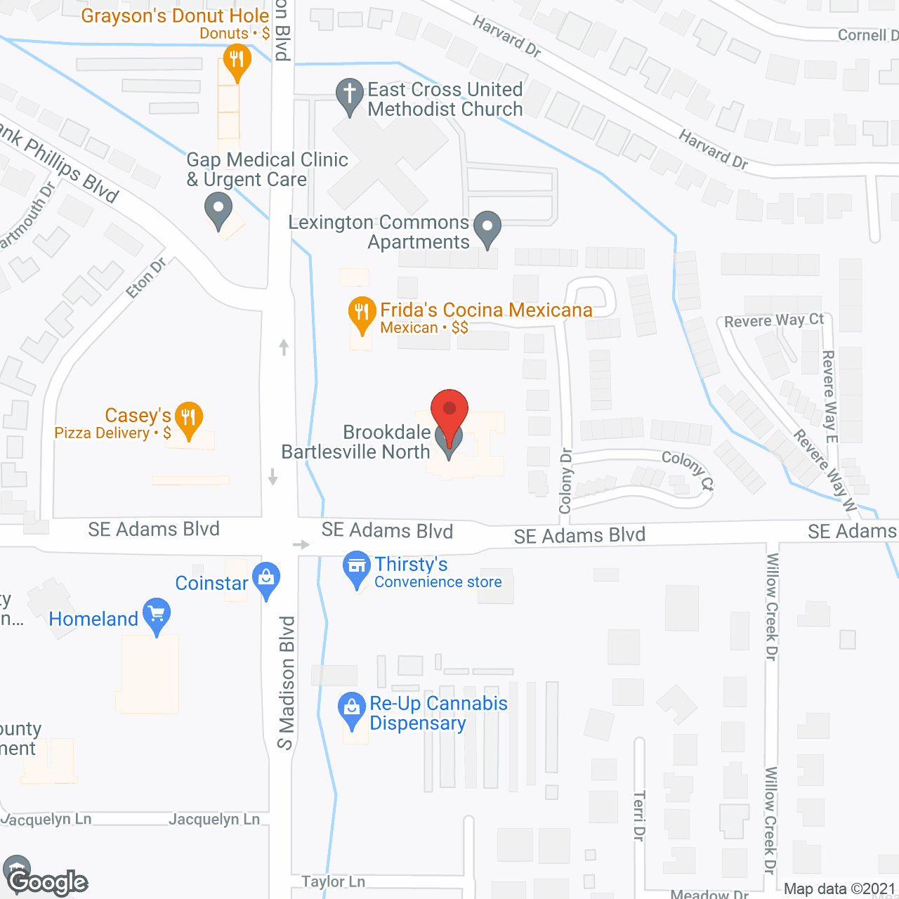 Brookdale Bartlesville North in google map