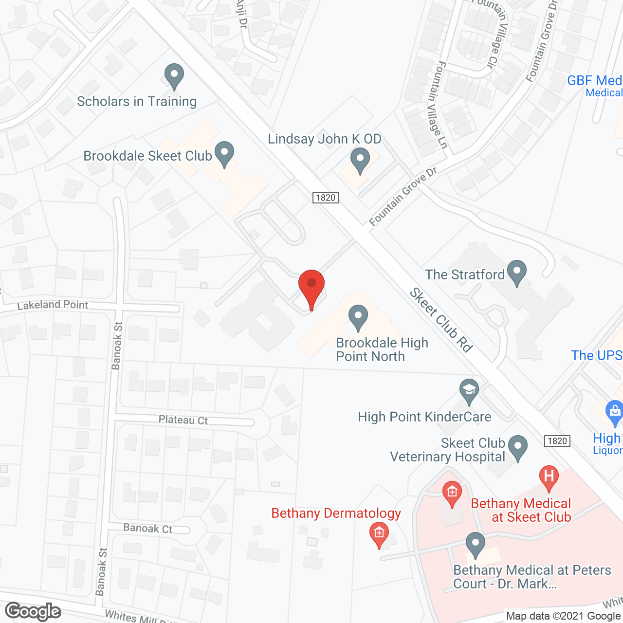 Brookdale High Point North Memory Care in google map