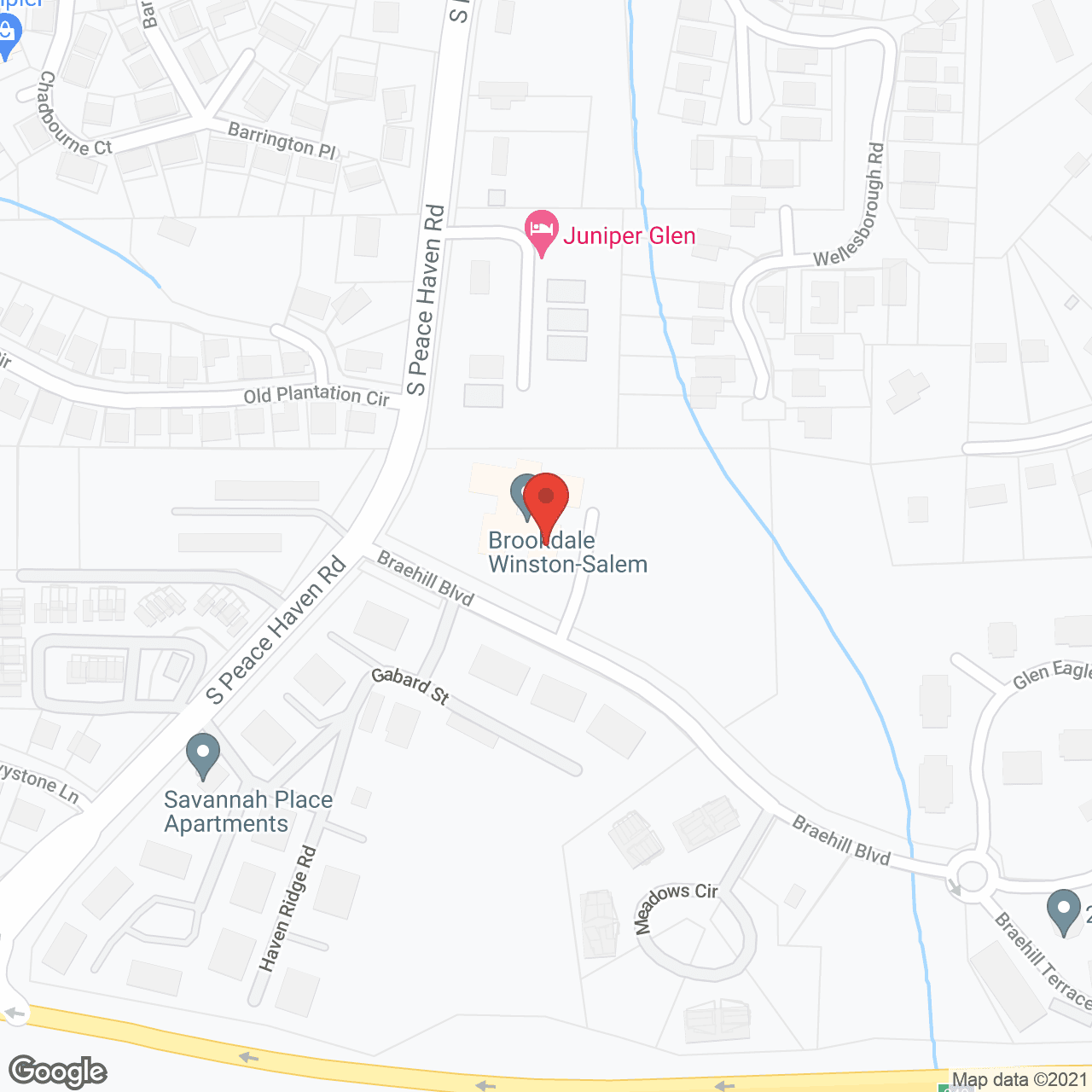 Brookdale Winston-Salem in google map