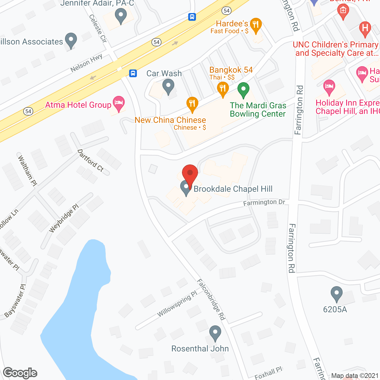 Brookdale Chapel Hill Memory Care in google map
