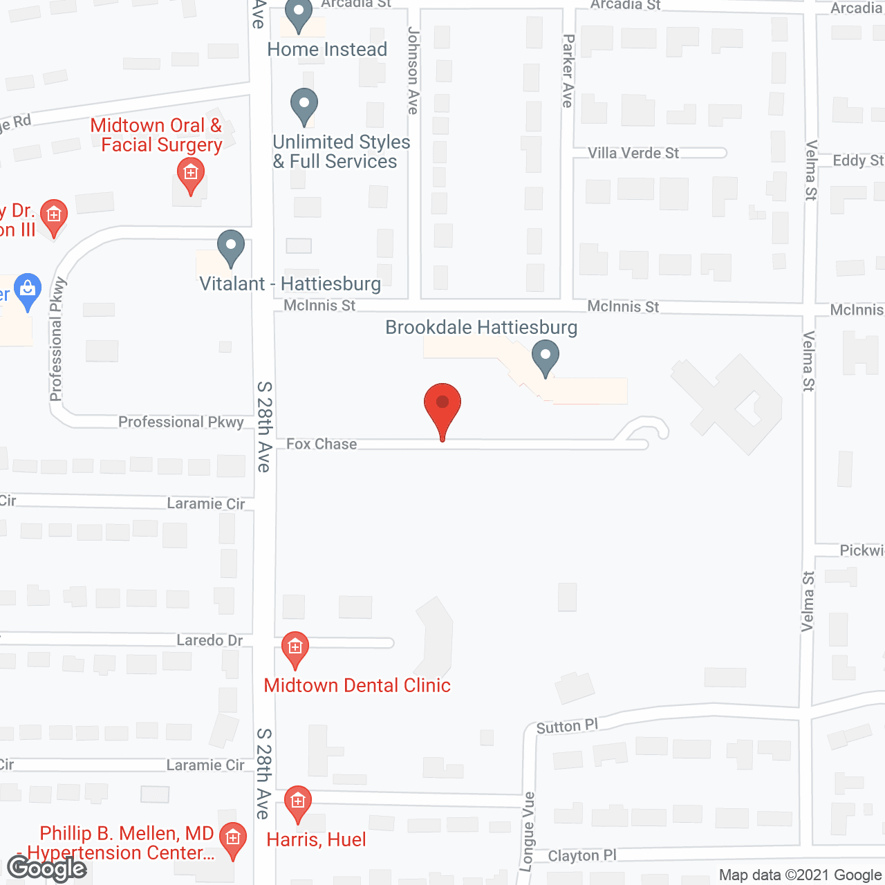 Brookdale Hattiesburg Memory Care in google map