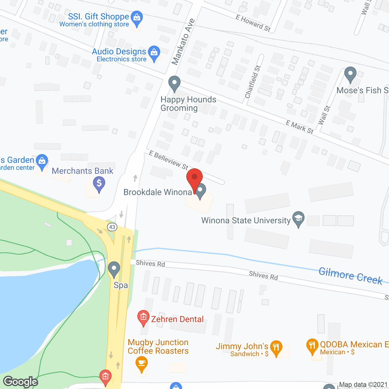 Brookdale Winona in google map