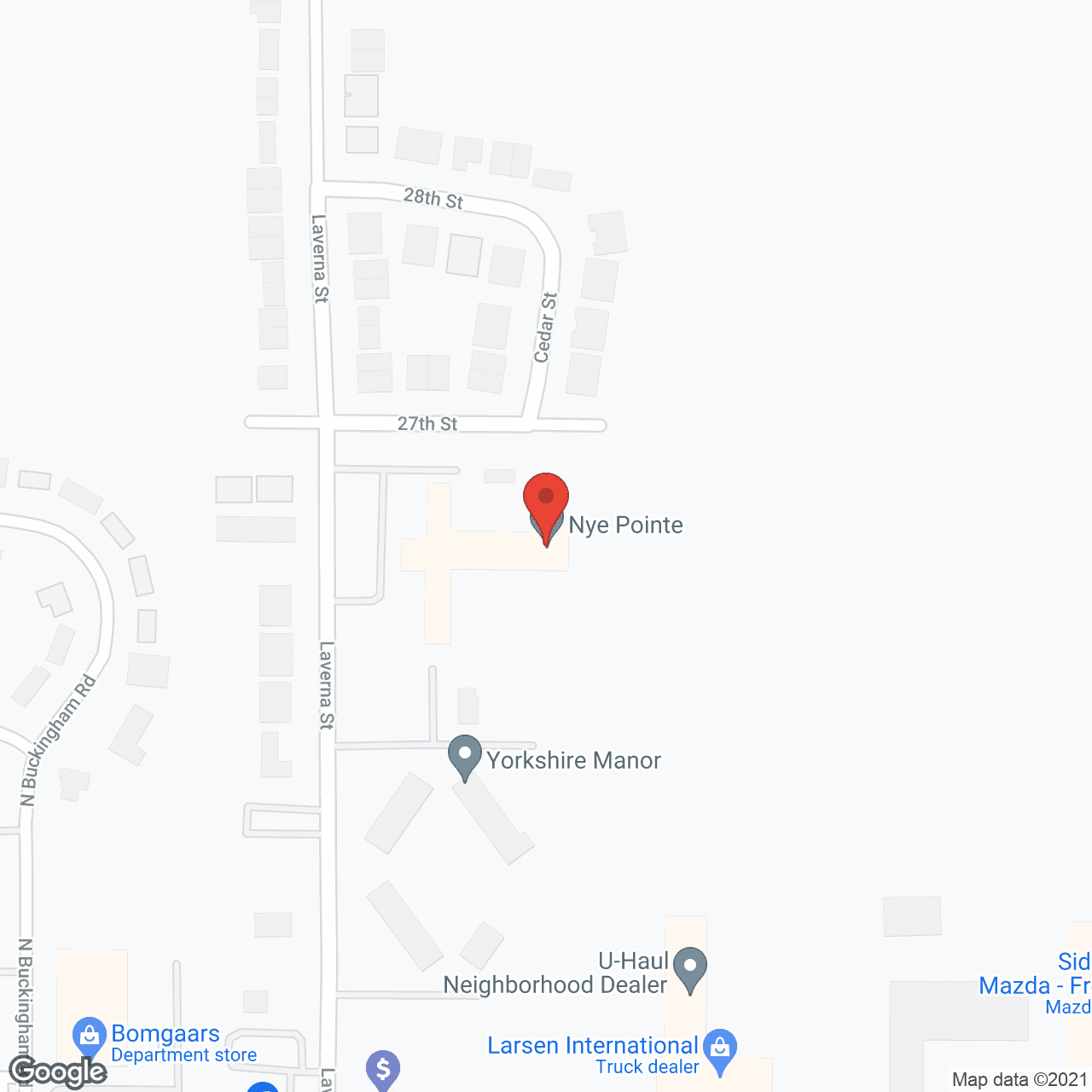 Nye Pointe in google map