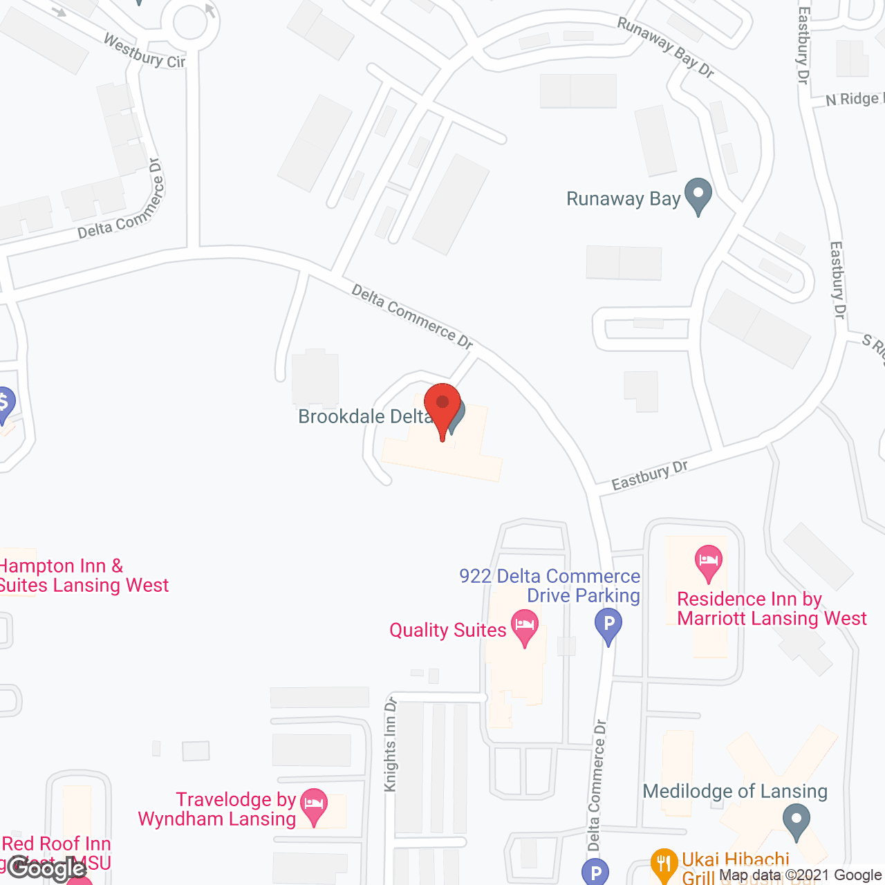 Brookdale Delta AL in google map