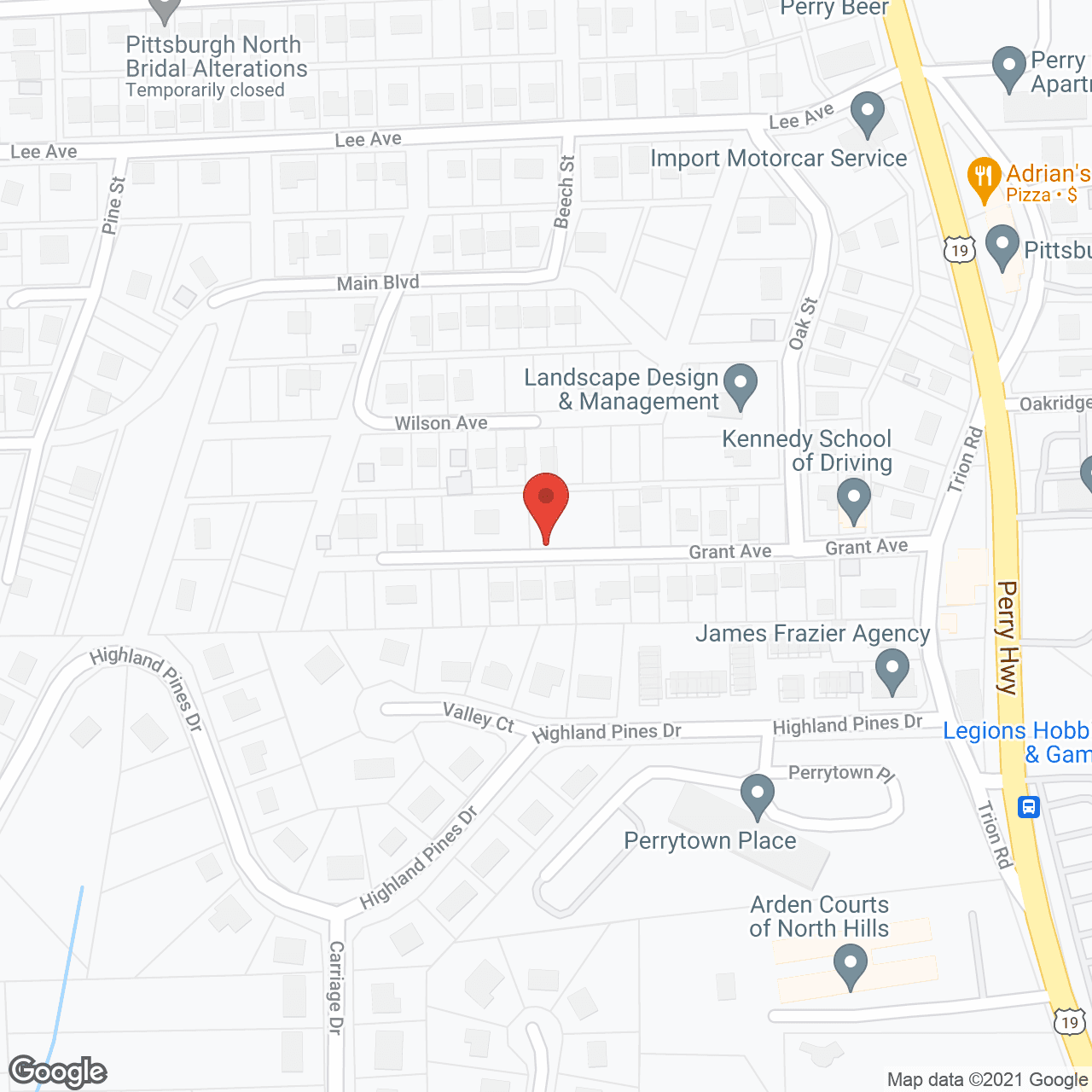 The Remington of McCandless in google map