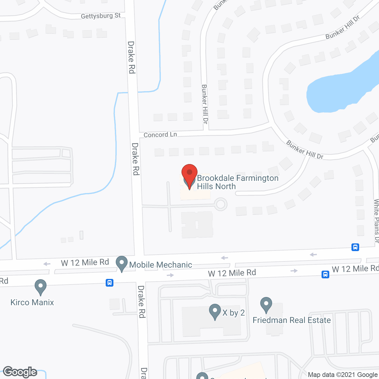Brookdale Farmington Hills North in google map