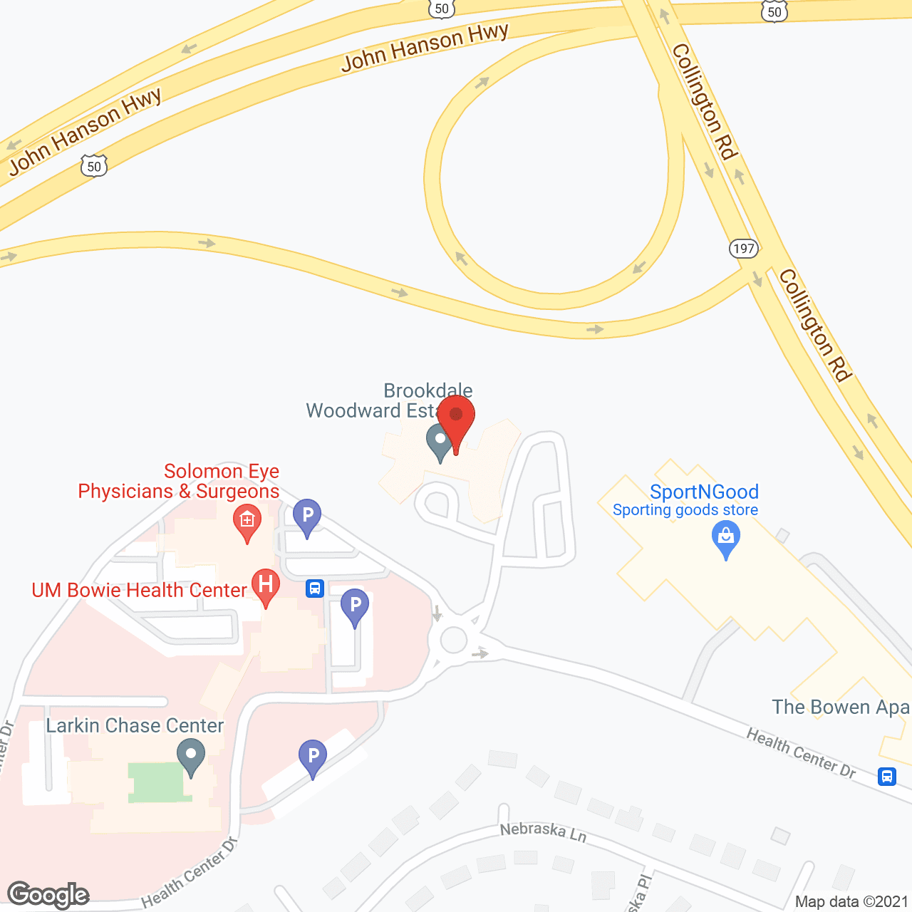 Brookdale Woodward Estates in google map
