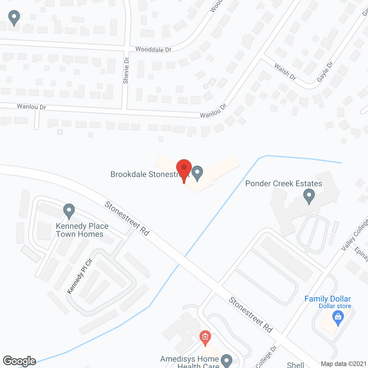 Brookdale Stonestreet in google map