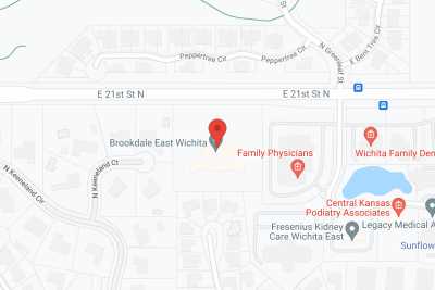 Brookdale East Wichita in google map