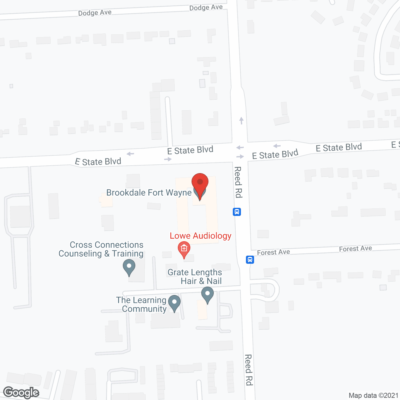 Brookdale Fort Wayne in google map