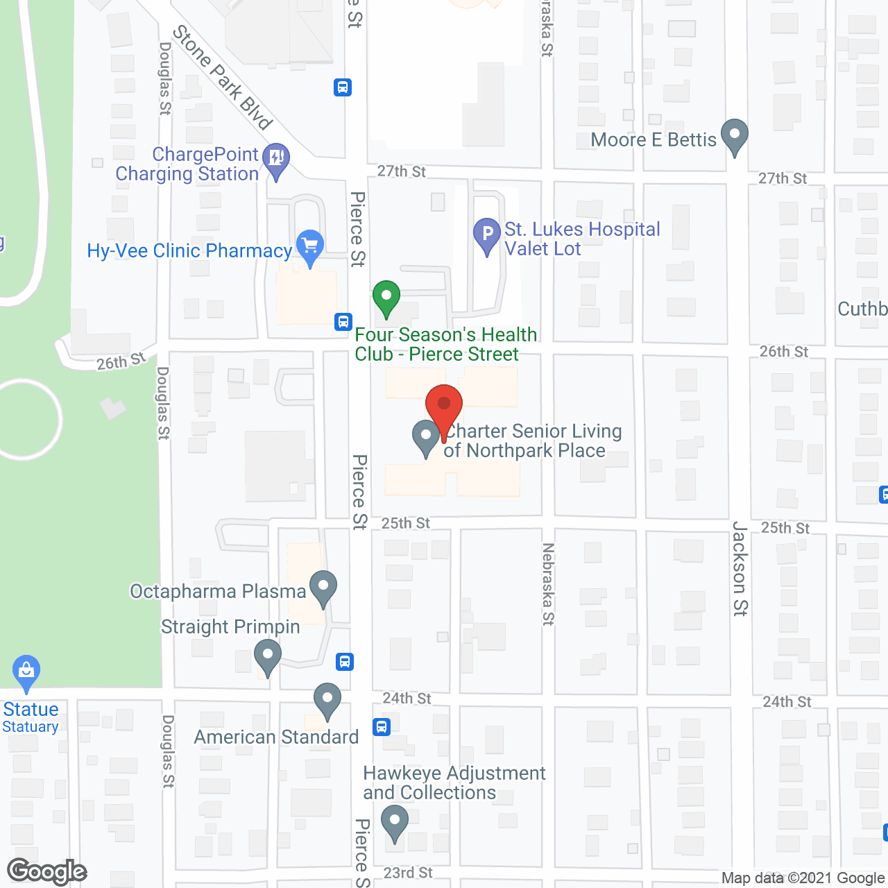 Charter Senior Living at North Park Place in google map