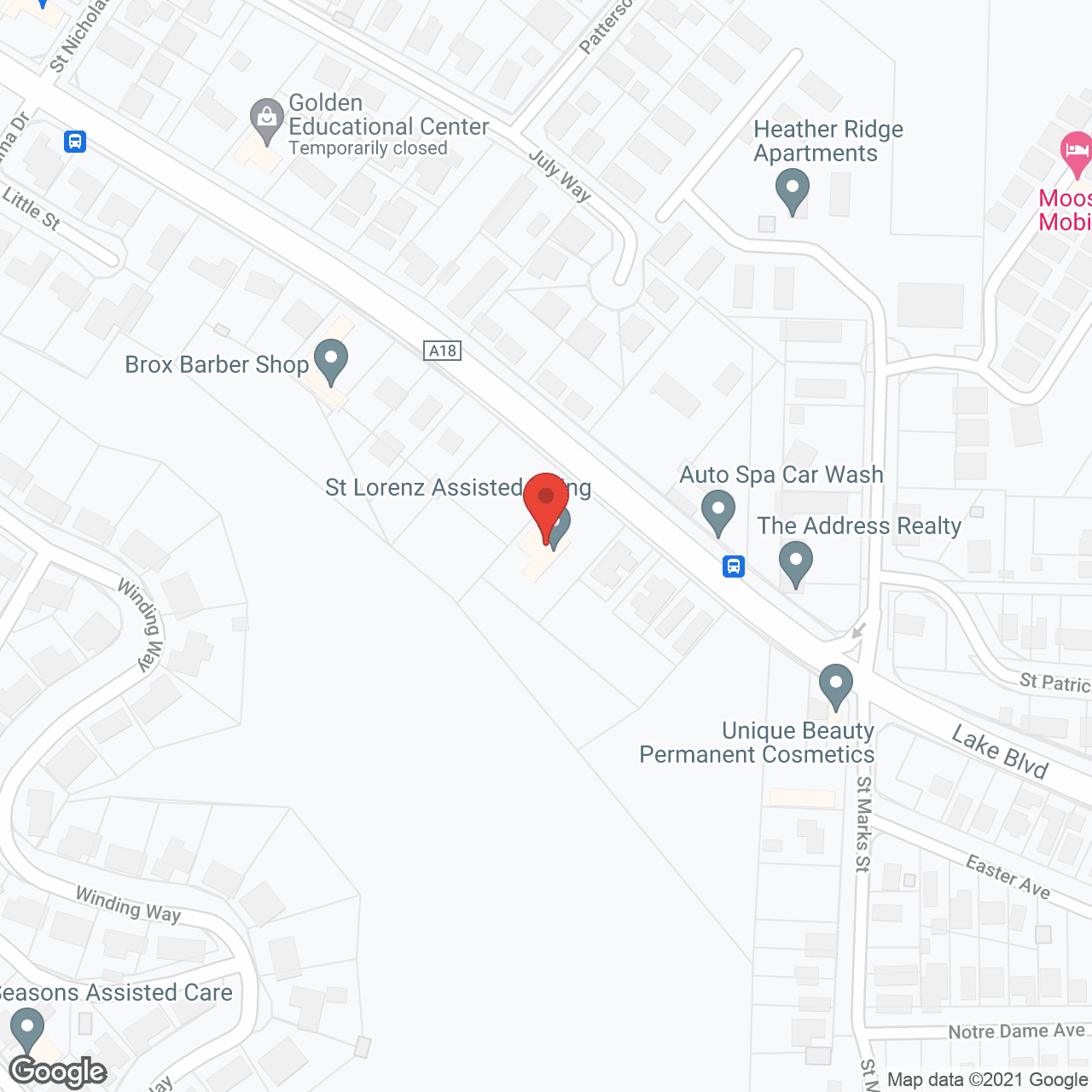 Saint Lorenz Assisted Living in google map