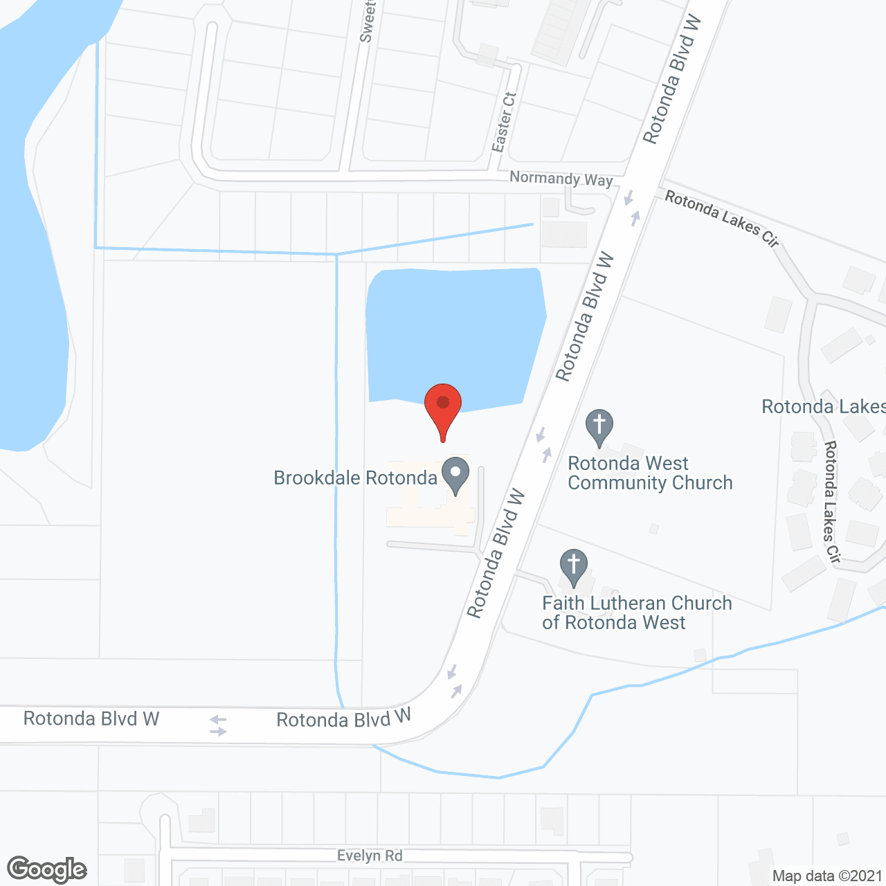 Brookdale Rotonda in google map