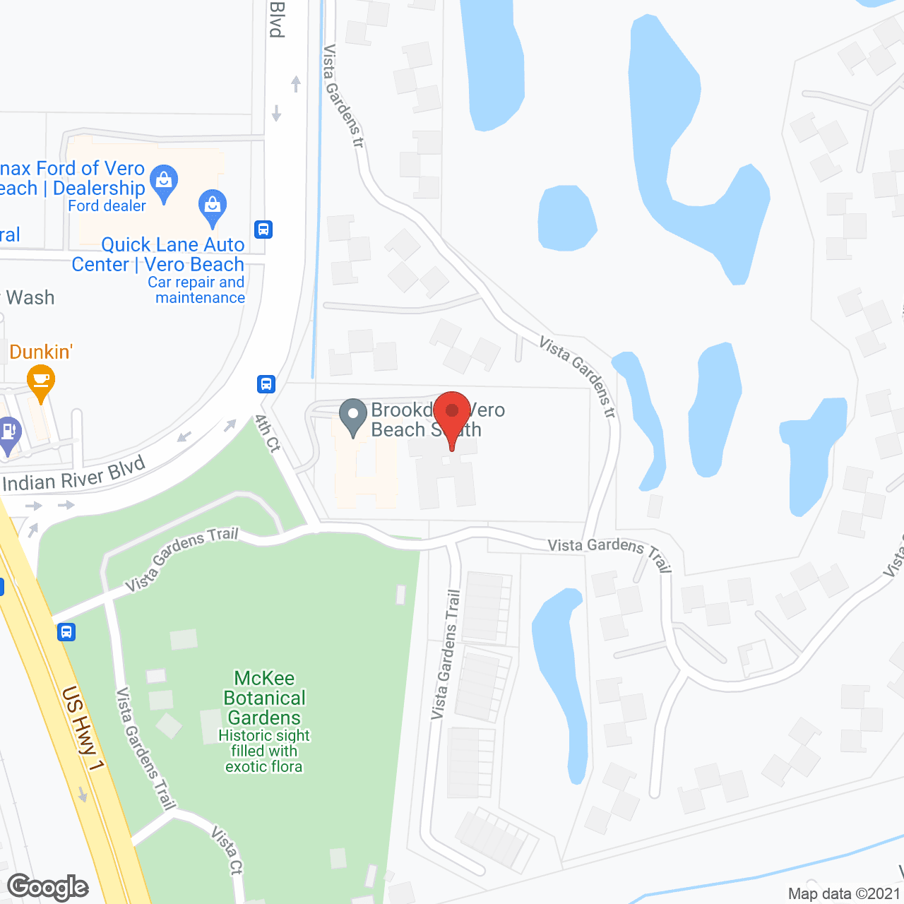 Brookdale Vero Beach South AL in google map