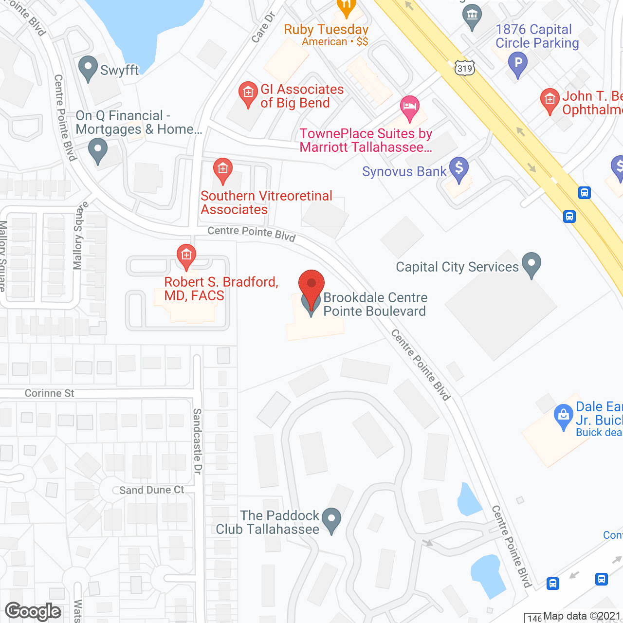Brookdale Centre Pointe Boulevard in google map