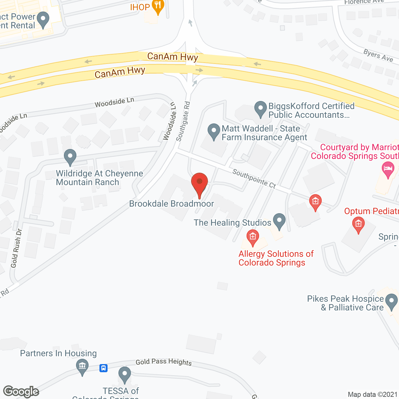 Brookdale Broadmoor in google map