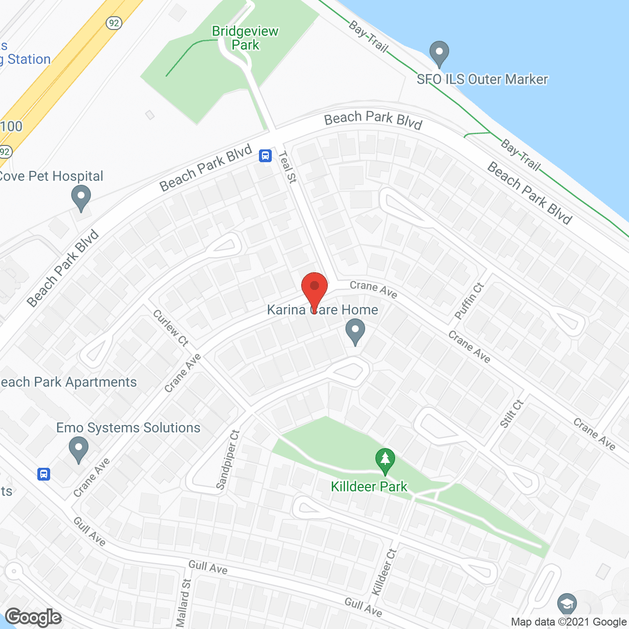 Seniors at Crane in google map