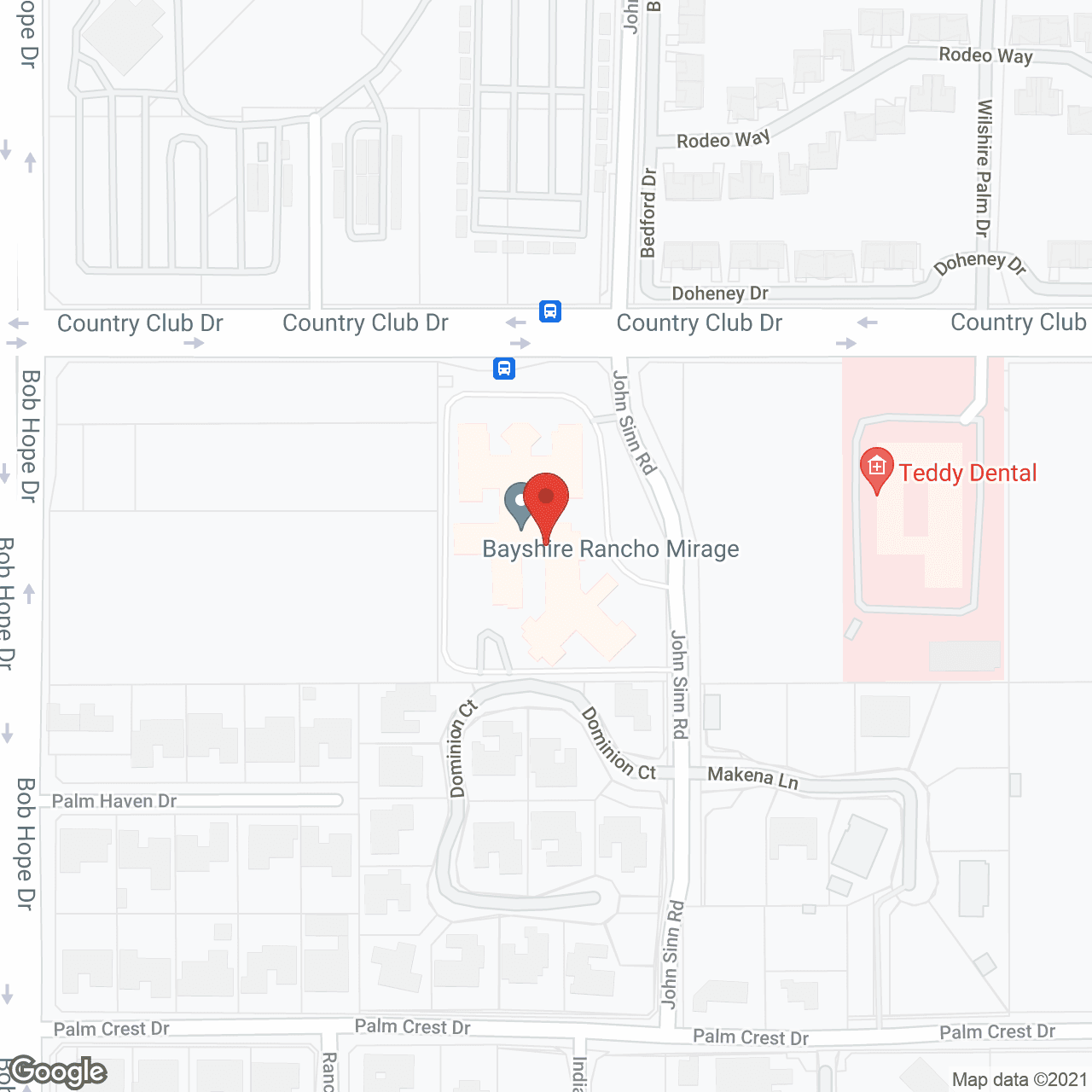Bayshire Rancho Mirage in google map