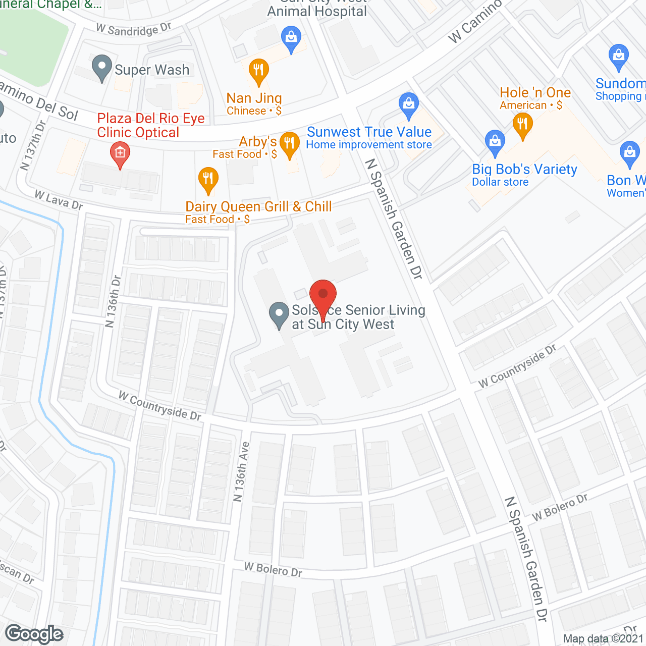 Solstice at Sun City West in google map