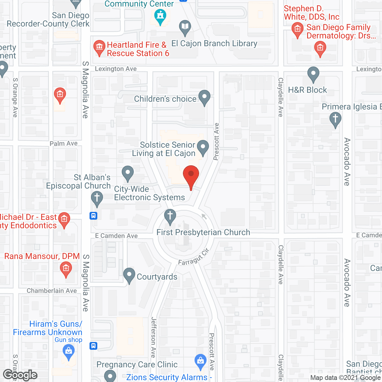 Solstice at El Cajon in google map