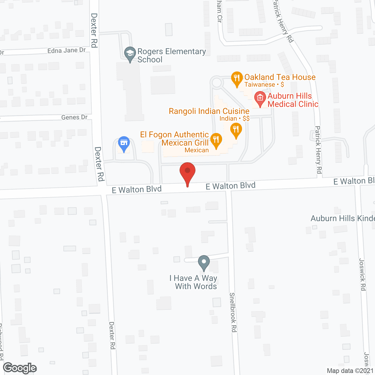 Willowbrook Hills in google map