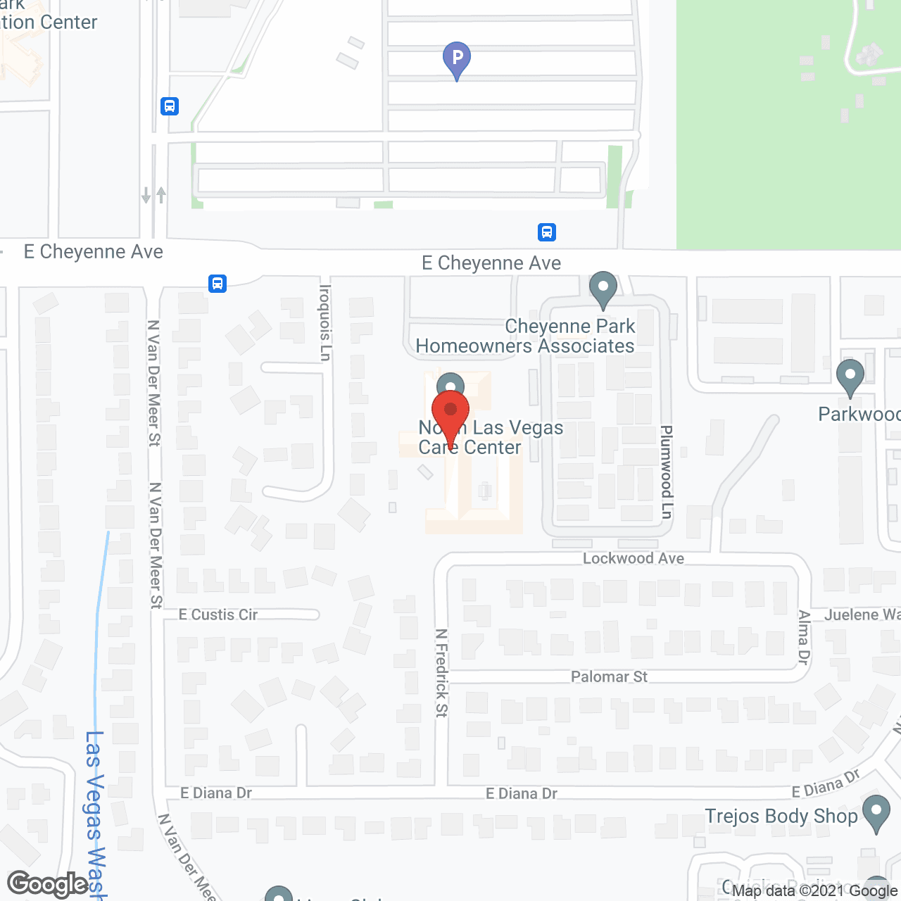 North Las Vegas Care Center in google map