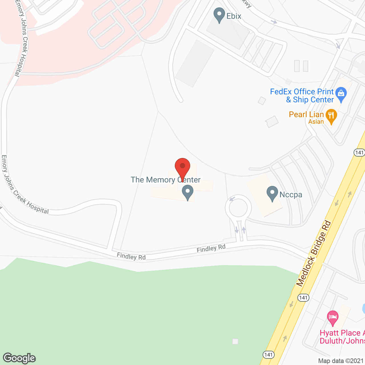 The Memory Center Atlanta in google map