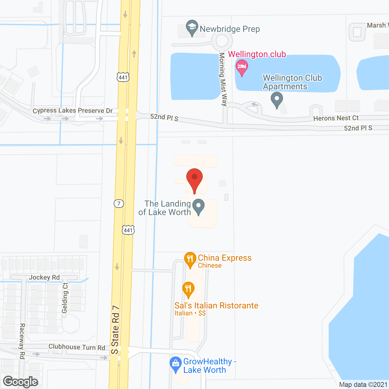 Elegance at Lake Worth in google map