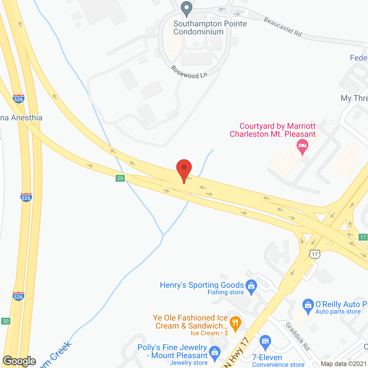The Artisan Mount Pleasant in google map