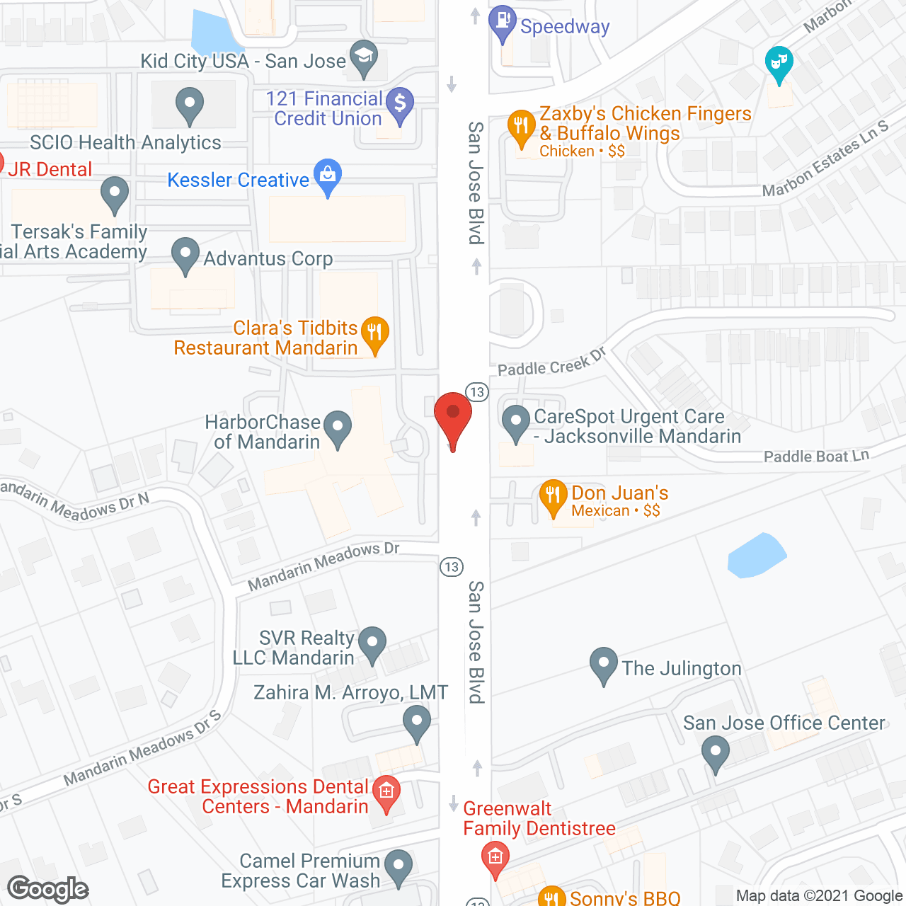 HarborChase of Mandarin in google map