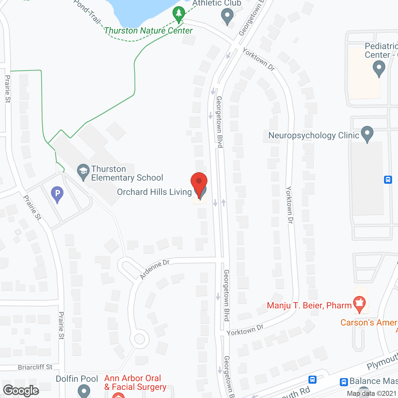 Orchard Hills Manor in google map