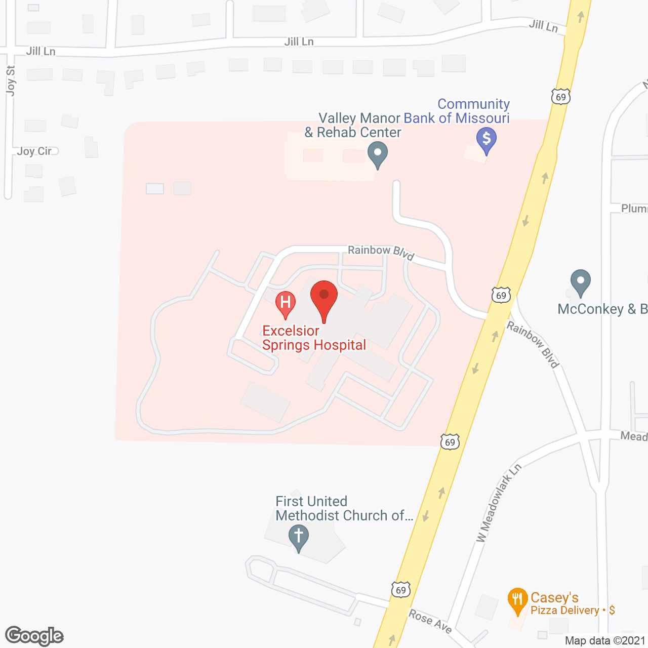 Excelsior Springs Hospital Ctr in google map