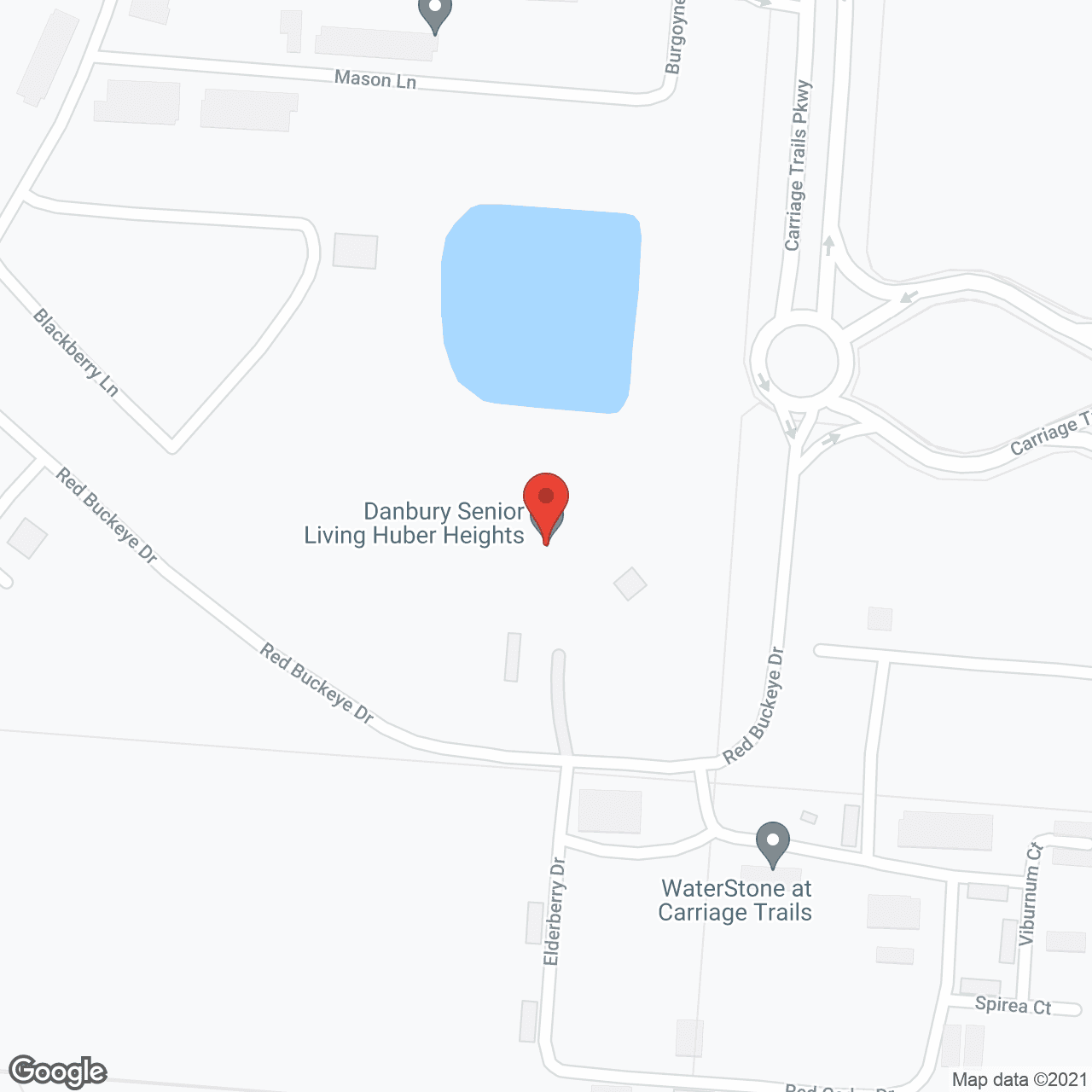 Danbury Huber Heights in google map