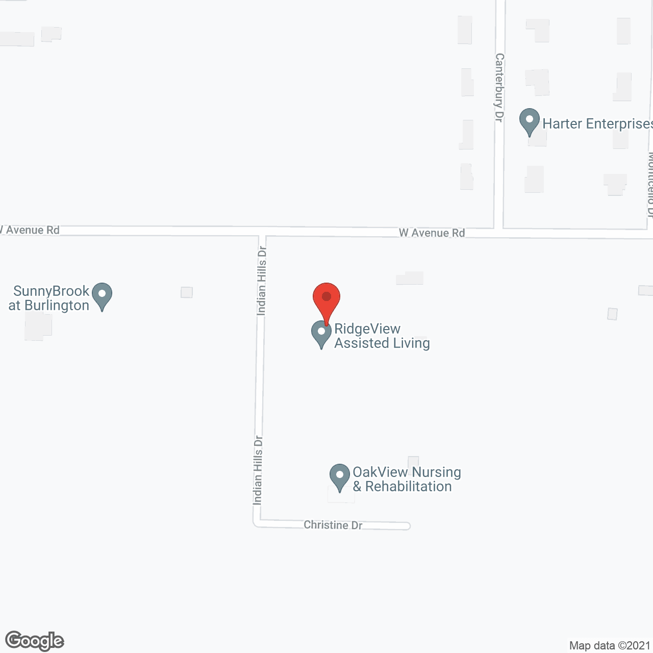 Ridgeview Assisted Living in google map