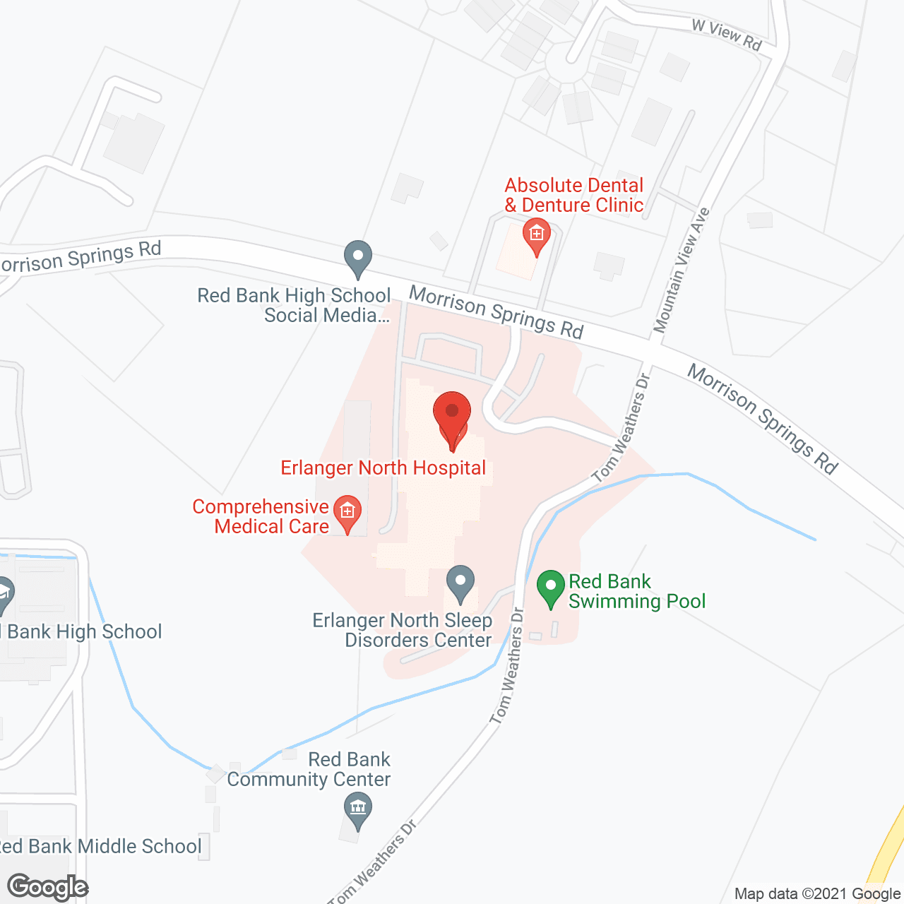 Erlanger North in google map