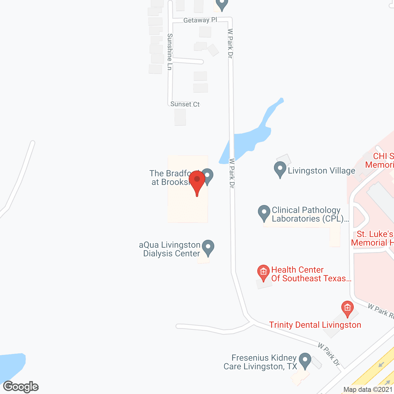 Bradford at Brookside in google map