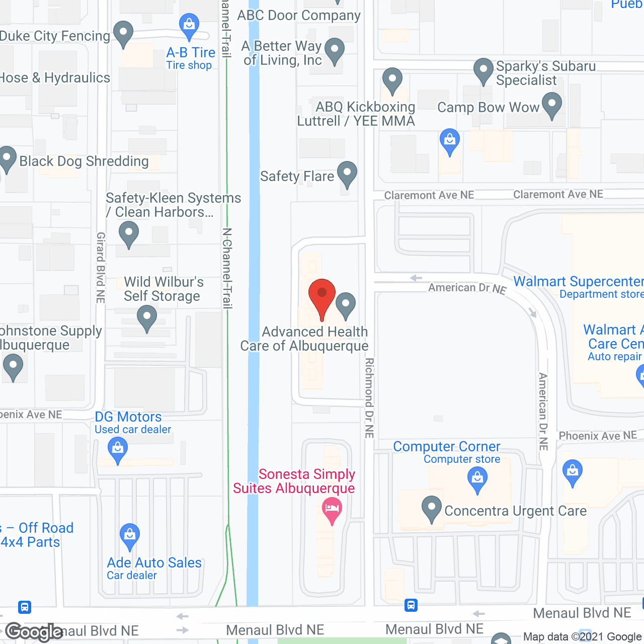 Advanced Health Care of Albuquerque in google map