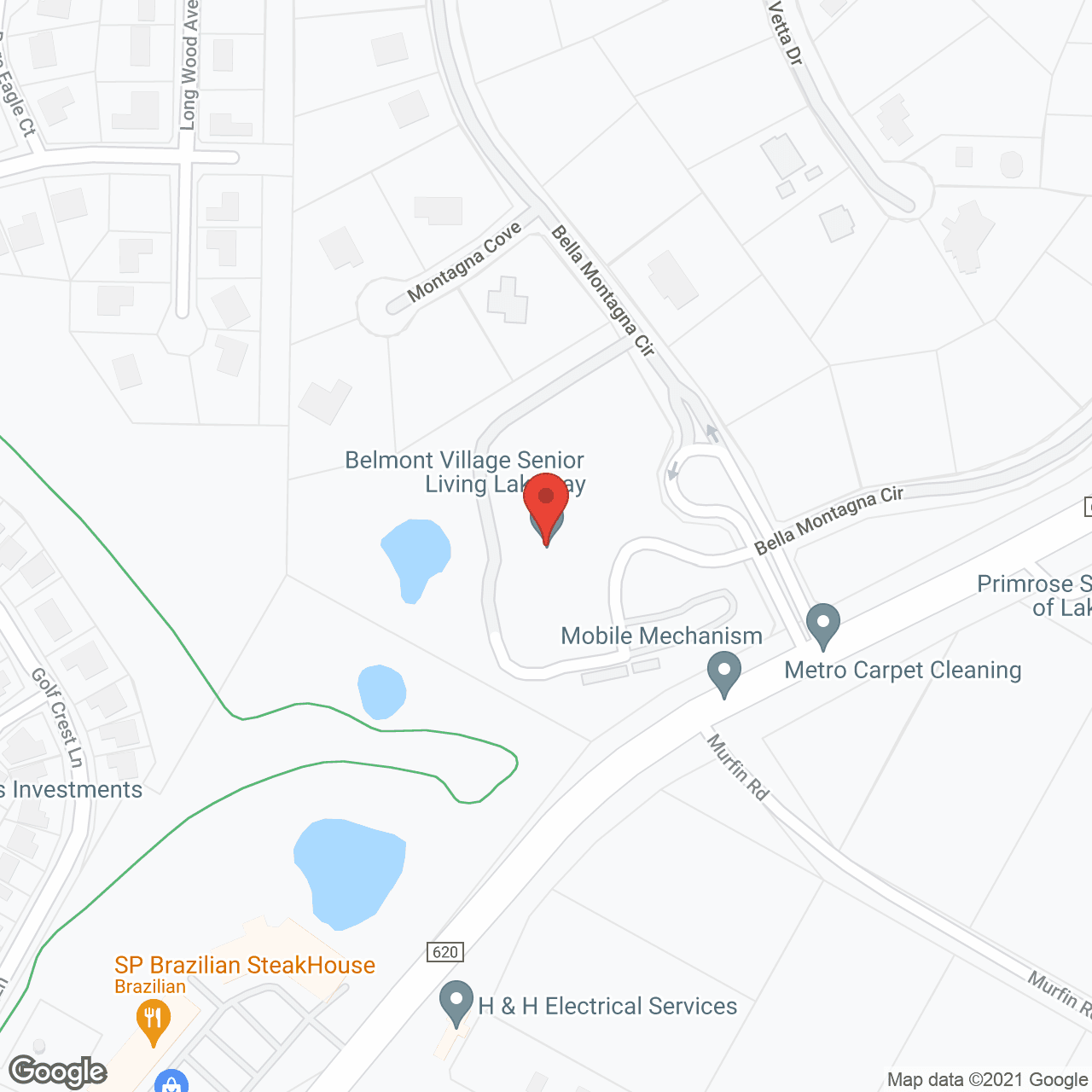 Belmont Village Lakeway in google map