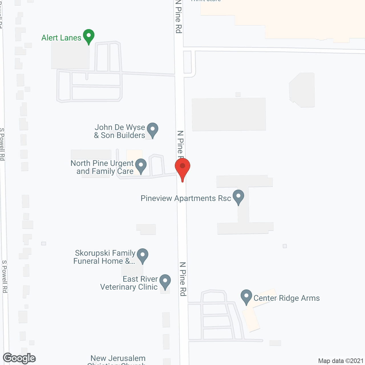 Pineview Apartments in google map