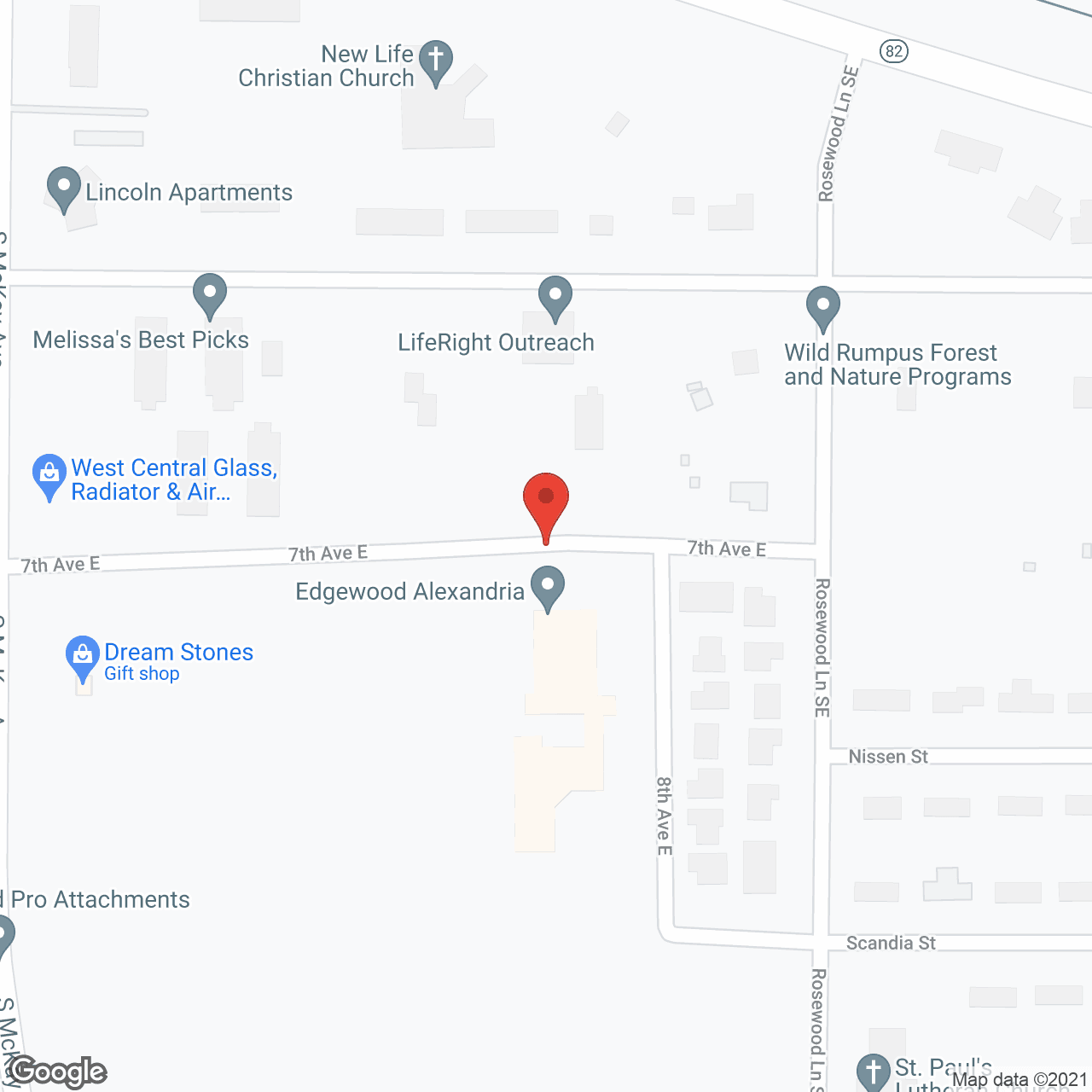 Edgewood Vista-Alexandria in google map